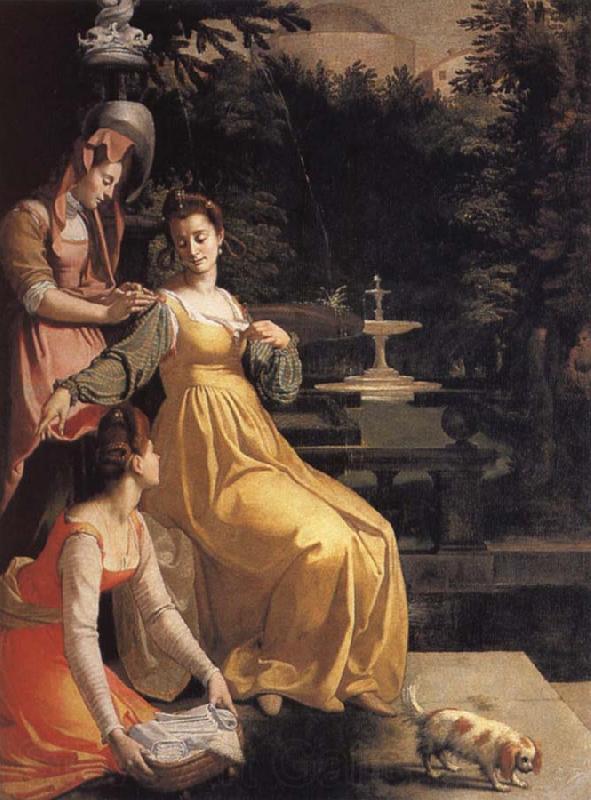 Jacopo da Empoli Susanna bathing